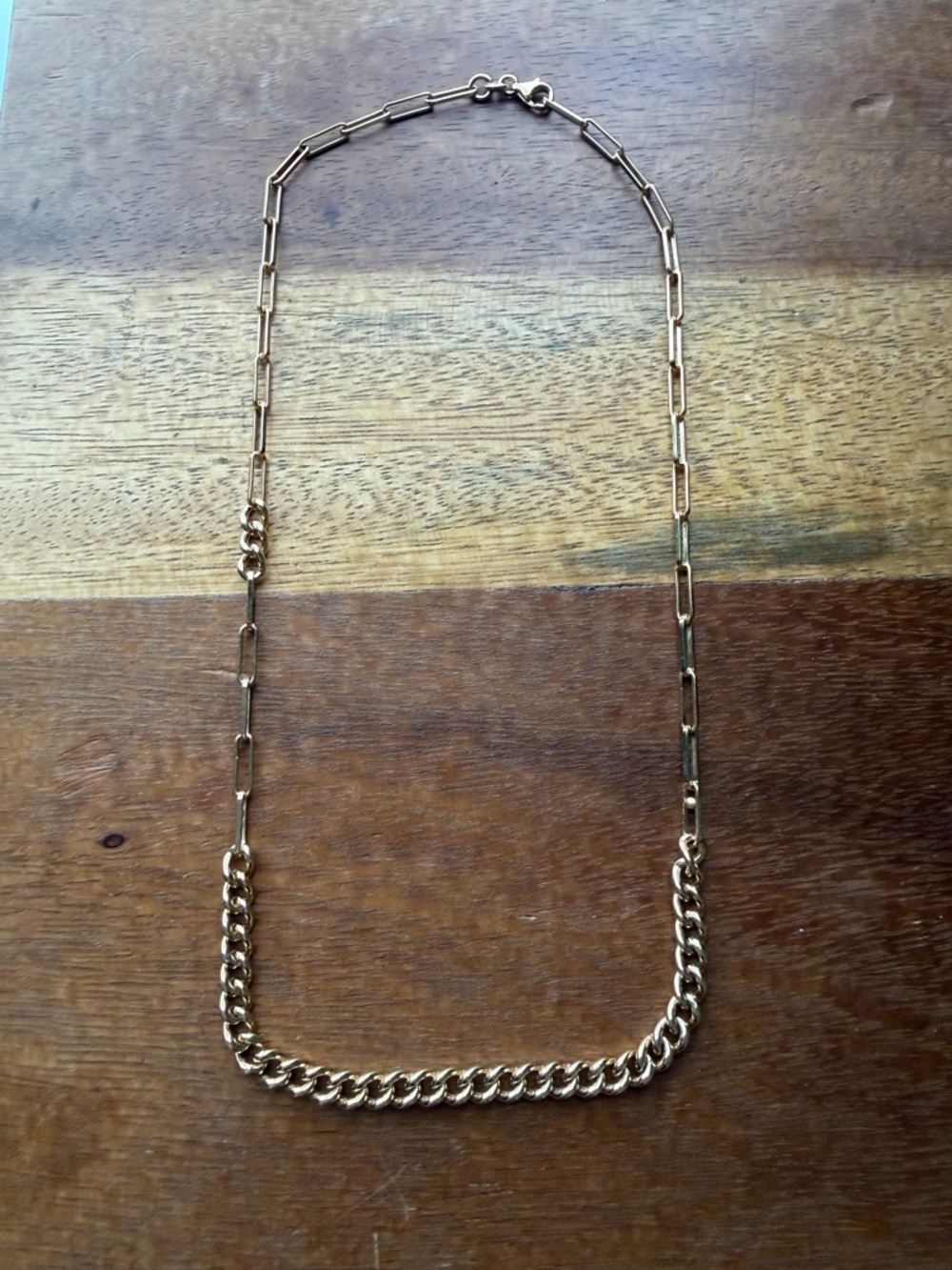 TAITU’ Italy 18K Gold Vermeil Chain Necklace on 925 Sterling Silver Base